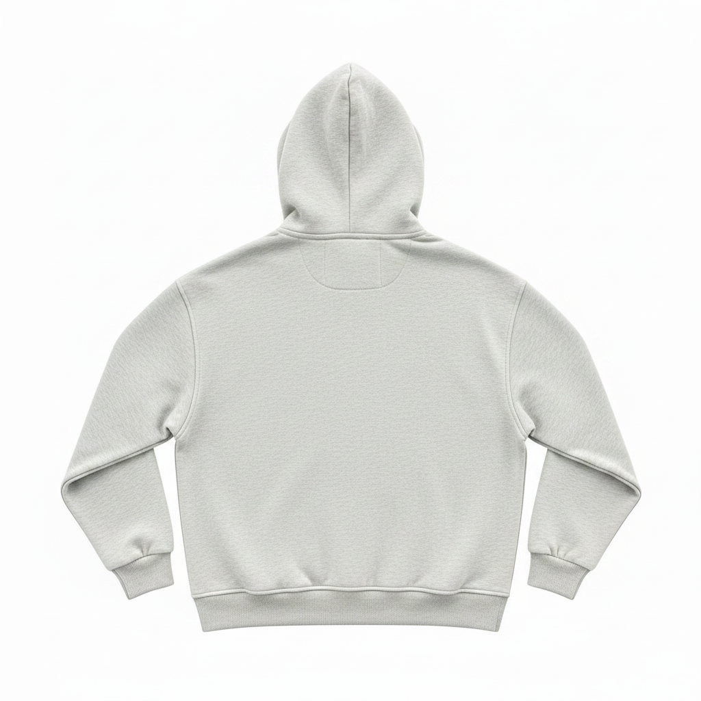 zip up hoodie-gray melange