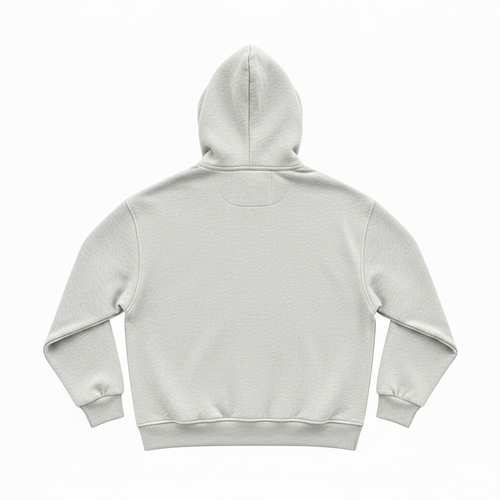 zip up hoodie-gray melange